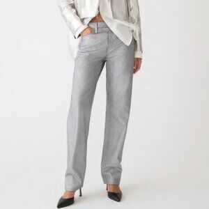 J. Crew Collection Slouchy Straight Jean in Silver Size 25